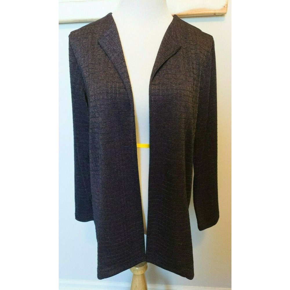Chico's Brown Textured Long Sleeve Open Cardigan Sweater Size (Chico's 1) Medium
